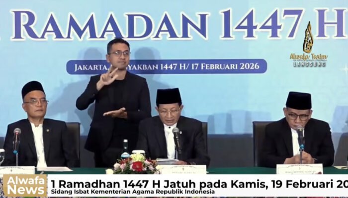 Pemerintah Tetapkan 1 Ramadan Jatuh Kamis 19 Februari 2026